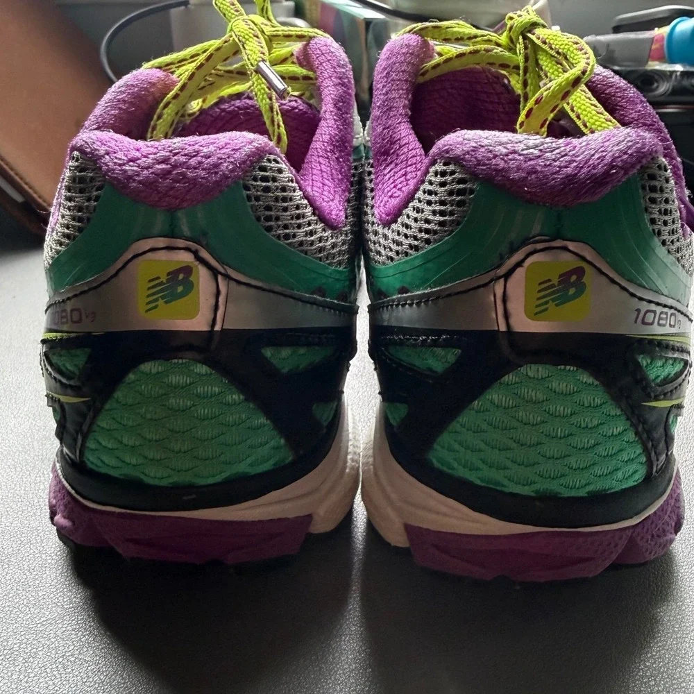 New Balance 1080v3 Women Running Shoes Teal Purple Silver W1080SP3 US 7